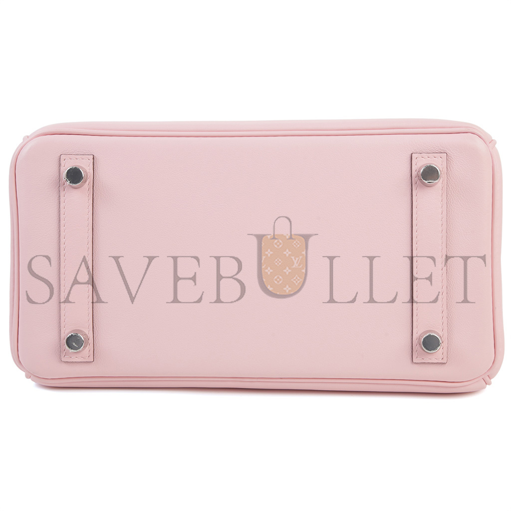 H**mes master birkin 25 swift leather 3q cherry blossom silver buckle h049362ck3q (25*20*13cm)